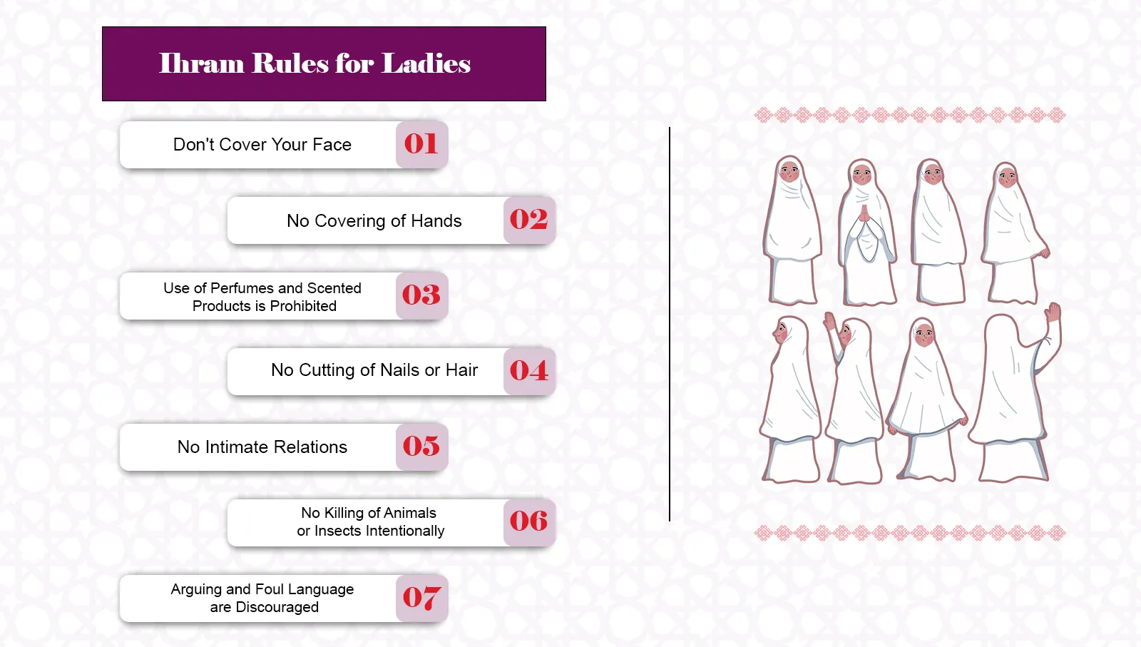 Ihram Rules for Ladies