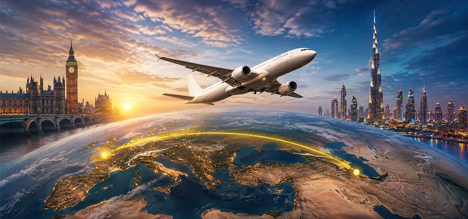UK to Dubai Flight Time Overview